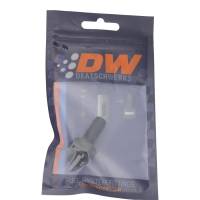 DeatschWerks - DeatschWerks 6AN ORB Male to 3/8in Male Triple Barb Fitting (Incl O-Ring) - Anodized Matte Black - Image 1