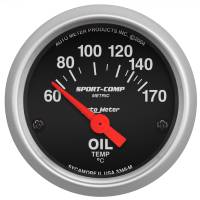 AutoMeter Sport-Comp 52mm 60-170 Degree Short Sweep Electronic Oil Temperature Gauge