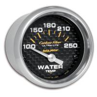 AutoMeter Carbon Fiber 52mm 100-250 Deg F Electronic Water Temp Gauge