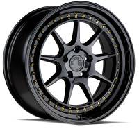 Aodhan Wheels Rim DS-X 18x9.5 5x114.3 73.1CB ET15 Gloss Black W /Gold Rivets