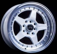 JNC Wheels Rim JNC009 White Machined Lip 15x8 4x100/4x114.3 ET25