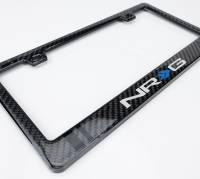 NRG Innovations - NRG Innovations Carbon License Plate Frame/ Fiber Poly Dip Finish Wet w/ NRG Logo - Image 2