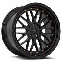 Vors Wheels Rim VR8 19x9.5 5x112 ET35 73.1CB All Black Gold Rivet