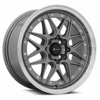 Vors Wheels Rim VR7 15x7 4x98 ET35 73.1CB Gun Metal Machine Lip Chrome Rivet