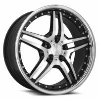 MRR Wheels Rim RW2 20x8.5 5x112 ET25 66.6CB Black Chrome Lip