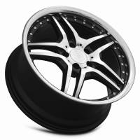 MRR Design Wheels - MRR Wheels Rim RW2 18x8 5x112 ET45 66.6CB Black Chrome Lip - Image 3