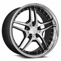 MRR Wheels Rim RW2 19x9.5 5x120 ET25 72.6CB Black Chrome Lip