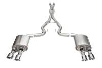 CORSA Performance - Corsa 24+ Ford Mustang Dark Horse 5.0L 3.0in Dual Rear Exit Cat-Back w/Twin 4.5in Polish Slash Tips - Image 1