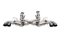 Corsa 20-25 Corvette C8 3in Valved Cat-Back 4.5in Blk Quad Tips Fits Factory Perf Exhaust DeletesAFM