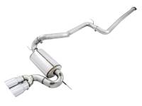AWE Ford Focus ST Touring Edition Cat-back Exhaust - Non-Resonated - Chrome Silver Tips