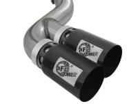 aFe Power (Advanced FLOW Engineering) - aFe Rebel XD 4in SS DPF-Back Exhaust 17-18 FOrd Diesel Trucks V8-6.7L (td) w/ Dual Black Tips - Image 2