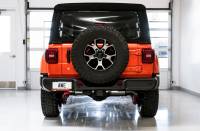AWE Tuning - AWE 2018+ Jeep Wrangler JL/JLU Tread Edition Axle-Back Dual Exhaust - Diamond Black Tips - Image 4