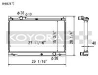 Koyorad Cooling Systems - Koyo HH Series Aluminum Radiator 08-11 Lexus IS-F 5.0L V8 (AT) - Image 2