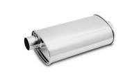 Vibrant Performance - Vibrant Performance StreetPower Oval Muffler 3.50in Inlet/Outlet (Offset-Center) - Image 1