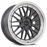 Vors Wheels - Vors Wheels Rim VR8 19x8.5 5x120 ET35 73.1CB Hyper Black Machine Lip Chrome Rivet - Image 1