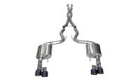 CORSA Performance - Corsa 18-23 Ford Mustang 5.0L V8 3in Sport Cat-Back Dual Rear Exit w/ 4in Black PVD Pro-Series Tips - Image 1