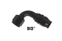 Aeromotive - Aeromotive PTFE Hose End - AN-08 - 90 Deg - Black Anodized - Image 2