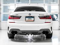 AWE Tuning - AWE 2019+ BMW M340i (G20) Resonated Touring Edition Exhaust - Quad Diamond Black Tips - Image 5
