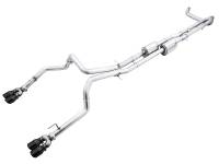 AWE 4th Gen GM 1500 6.2L 0FG Catback Split Rear Exit (w/ Bumper Cutouts) - Quad Diamond Tips