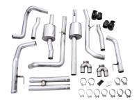 AWE Tuning - AWE 4th Gen GM 1500 6.2L 0FG Catback Split Rear Exit (w/ Bumper Cutouts) - Quad Diamond Tips - Image 9