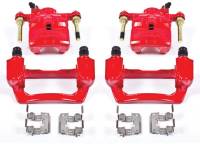 PowerStop 09-13 Subaru Forester Rear Red Calipers w/Brackets - Pair