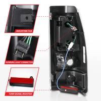 ANZO 2003-2006 Chevy Silverado 1500 LED Taillights Plank Style Black w/Clear Lens - Image 2