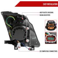 Spec'D Tuning Products - Spec-D 2003-2005 Nissan 350Z Switchback Sequential Turn Signal Animated LED Bar Projector Headlights (Matte Black Housing/Smoke Lens) - Image 5