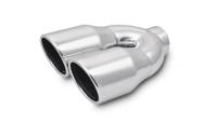 Vibrant Performance - Vibrant Performance 2.5in ID Dual 3.5in OD Round SS Exhaust Tip (Single Wall Angle Cut) - Image 1