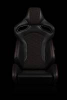 BRAUM RACING SEATS & MORE - BRAUM Racing Orue S Series Sport Seats - Honeycomb Alcantara (Red Stitching) - Pair - Image 1