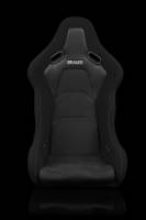 BRAUM Racing Falcon-S Composite FRP Bucket Seat - Black Jacquard Grey Stitching - Each