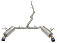 aFe Power (Advanced FLOW Engineering) - aFe Takeda 16-17 Honda Civic I4-1.5L (t) 2.5-2.25in 304 SS CB Dual-Exit Exhaust Blue Tips - Image 3