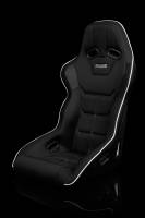 BRAUM RACING SEATS & MORE - BRAUM Racing Falcon X Series FIA Approved Fixed Back Racing Seat - Black Polo Cloth (White Stitching / White Piping) - Each - Image 2