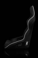 BRAUM RACING SEATS & MORE - BRAUM Racing Falcon X Series FIA Approved Fixed Back Racing Seat - Black Polo Cloth (White Stitching / White Piping) - Each - Image 3