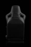 BRAUM RACING SEATS & MORE - BRAUM Racing Elite-R Series Sport Seats - Black Jacquard (Black Stitching / Black Piping) - Pair - Image 5