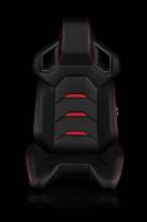 BRAUM Racing Alpha X Series Sport Seats - Black & Red - Pair