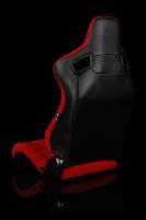 BRAUM RACING SEATS & MORE - BRAUM Racing Elite Series Sport Seats - Red Cloth (Black Stitching) - Pair - Image 3