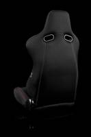 BRAUM RACING SEATS & MORE - BRAUM Racing Venom Series Sport Seats - Black Cloth (Red Stitching) - Pair - Image 3