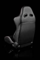 BRAUM RACING SEATS & MORE - BRAUM Racing Advan Series Sport Seats - Black Leatherette (Red Stitching) - Pair - Image 3