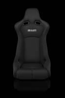 BRAUM RACING SEATS & MORE - BRAUM Racing Venom-R Series Fixed Back Bucket Seat - Black Cloth / Carbon Fiber - Each - Image 1