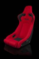 BRAUM RACING SEATS & MORE - BRAUM Racing Venom-R Series Fixed Back Bucket Seat - Red Cloth / Carbon Fiber - Each - Image 2