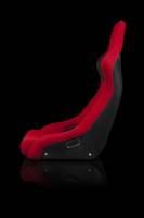 BRAUM RACING SEATS & MORE - BRAUM Racing Venom-R Series Fixed Back Bucket Seat - Red Cloth / Carbon Fiber - Each - Image 3