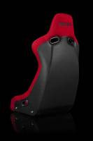 BRAUM RACING SEATS & MORE - BRAUM Racing Venom-R Series Fixed Back Bucket Seat - Red Cloth / Carbon Fiber - Each - Image 4
