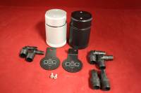 J&L Oil Separator Co - J&L Oil Separator 3.0 Base Kit - Black Anodized (Incl 2 Brackets & 6 Fittings) - Image 1