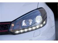 Spyder Auto - Spyder Volkswagen Golf/GTI 10-13 Projector Headlights Halogen Model- DRL Blk PRO-YD-VG10-DRL-BK - Image 2