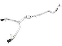 AWE Audi B9 A4 Track Edition Exhaust Dual Outlet - Diamond Black Tips (Includes DP)
