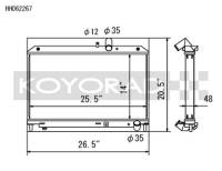 Koyorad Cooling Systems - Koyo HH Series Aluminum Radiator 09-11 Mazda RX-8 1.3L ROT (MT) - Image 2