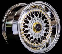 JNC Wheels Rim JNC004S Platinum Gold Rivets 18X8.5 5X100/114.3 ET30