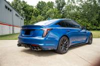 CORSA Performance - Corsa 2022-25 Caddy CT5 V Blackwing 3in. Cat-Back w/ Act. Exh. - Dbl X-Pipe - Twin 4.5in. BlkCF Tips - Image 2