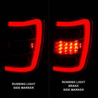ANZO 1999-2004 Jeep Grand Cherokee LED Tail Lights w/ Light Bar Chrome Housing Red/Clear Lens - Image 2