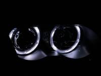 ANZO Headlights, Tail Lights and More  - ANZO 1999-2001 BMW 3 Series E46 Projector Headlights w/ Halo Black (CCFL) - Image 2